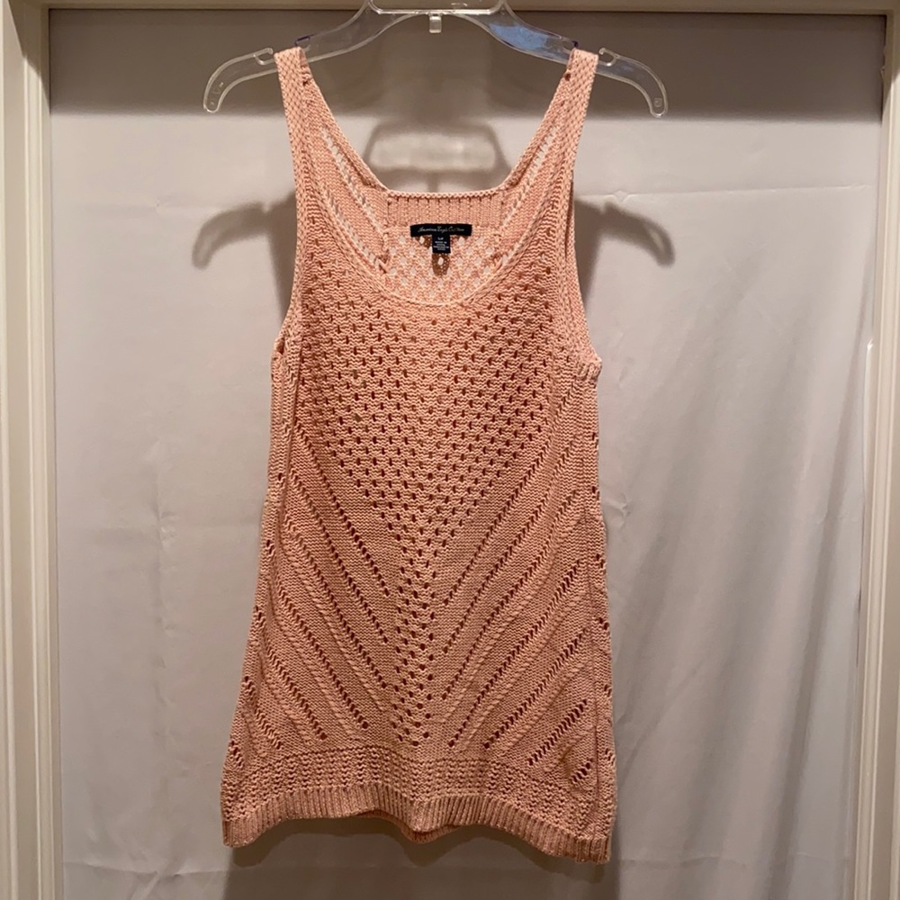 American Eagle Pink Sweater Tank Top